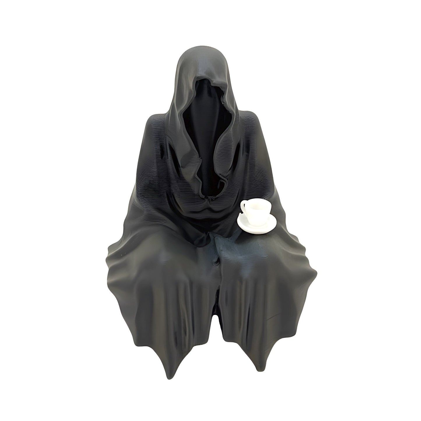 Cloaked Book Lover – Gothic Tea Time Figurine - Honey Bun