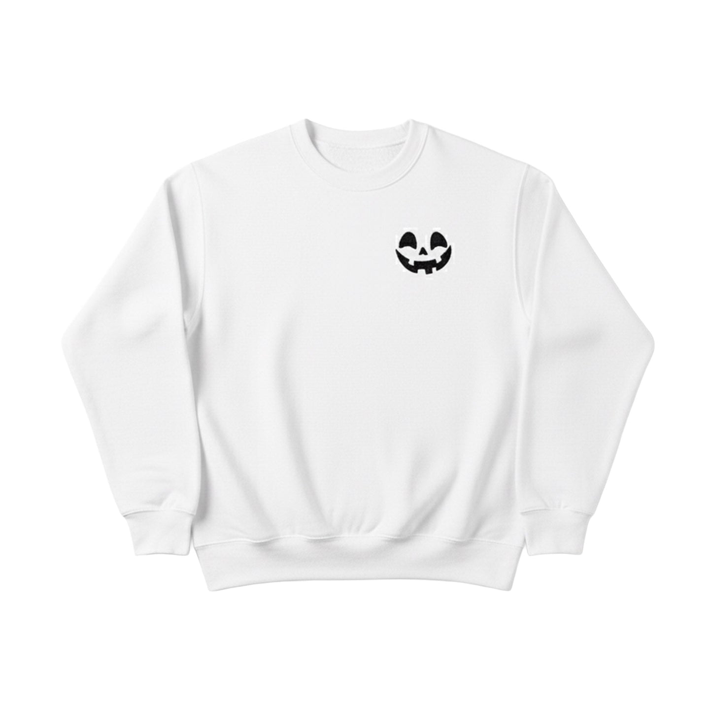 Pumpkin Smile Hoodie or Crewneck – Custom Cuff Personalized Halloween Sweatshirt - Honey Bun
