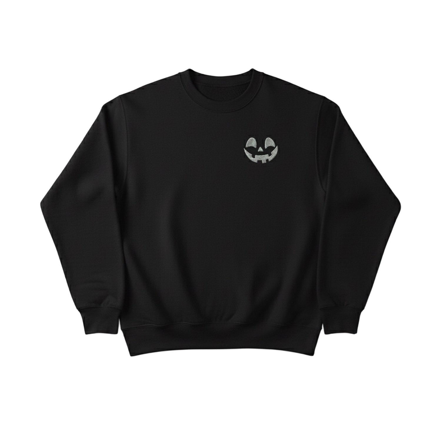 Pumpkin Smile Hoodie or Crewneck – Custom Cuff Personalized Halloween Sweatshirt - Honey Bun