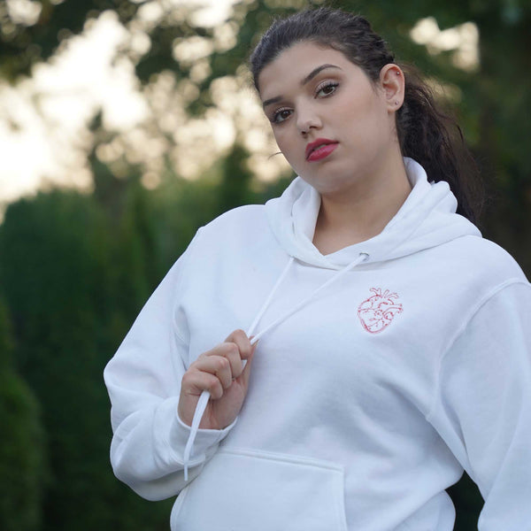 Anatomical Heart Hoodie with Customizable Cuff - Honey Bun