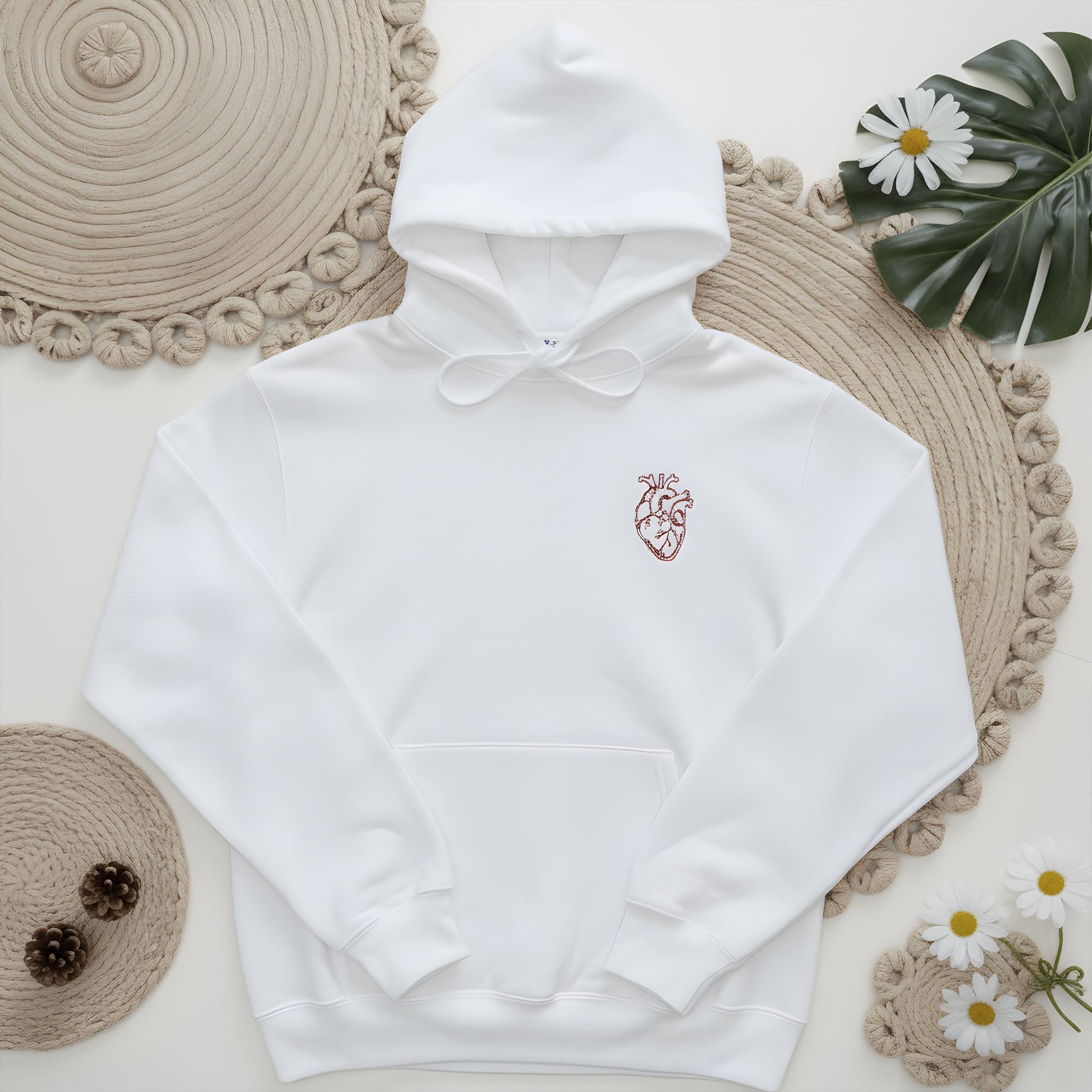 Anatomical Heart Hoodie with Customizable Cuff - Honey Bun