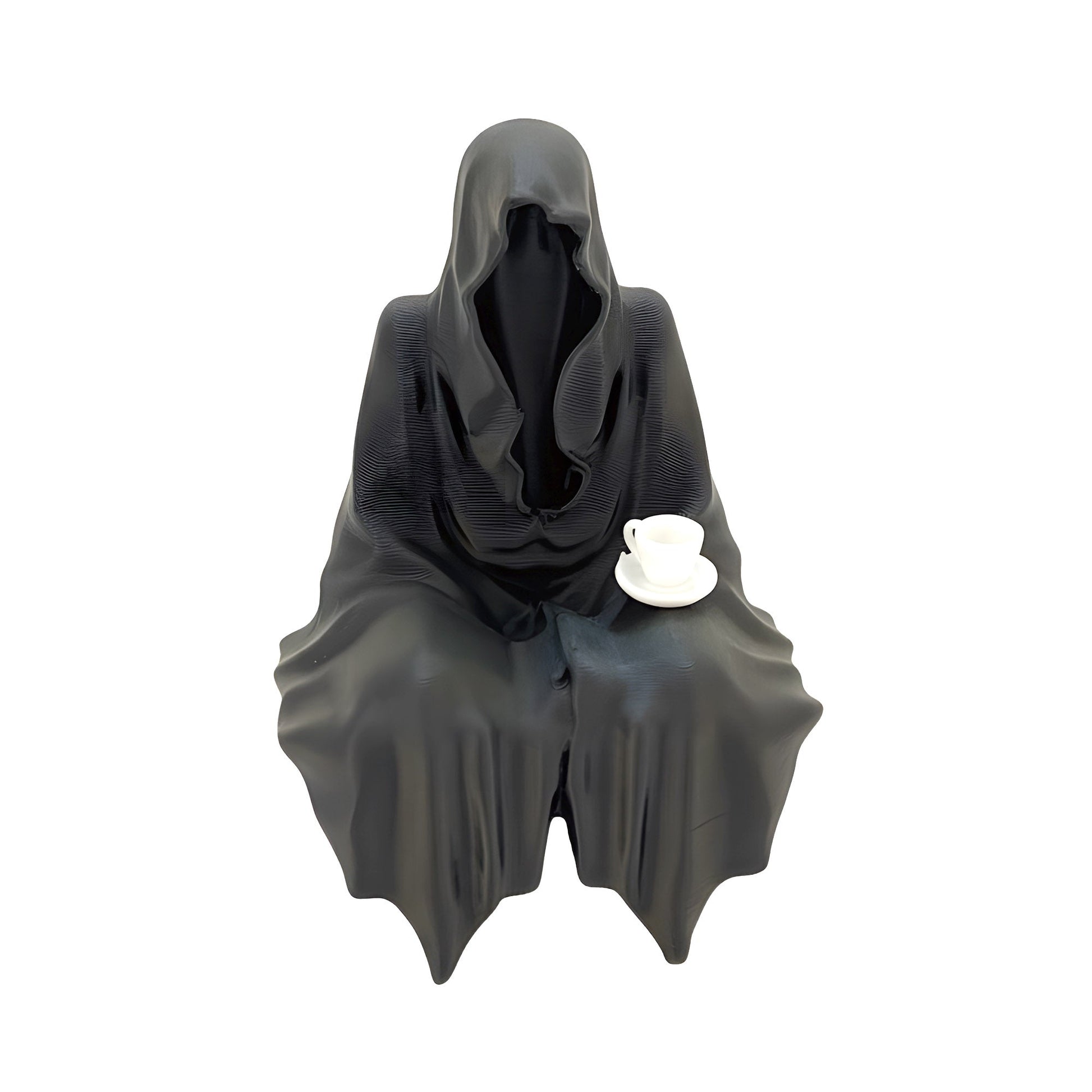 Cloaked Book Lover – Gothic Tea Time Figurine - Honey Bun