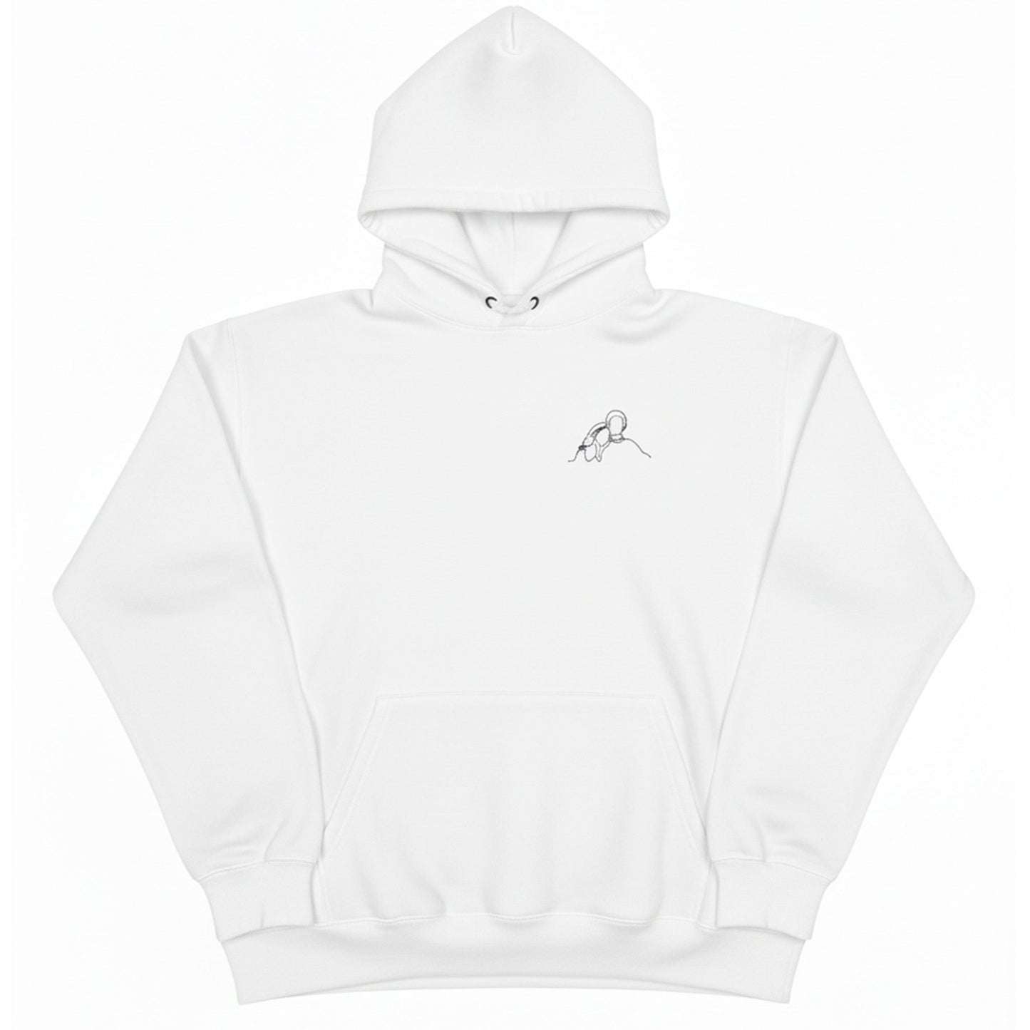Custom Couple Outline Art Style Hoodie Embroidered - Honey Bun