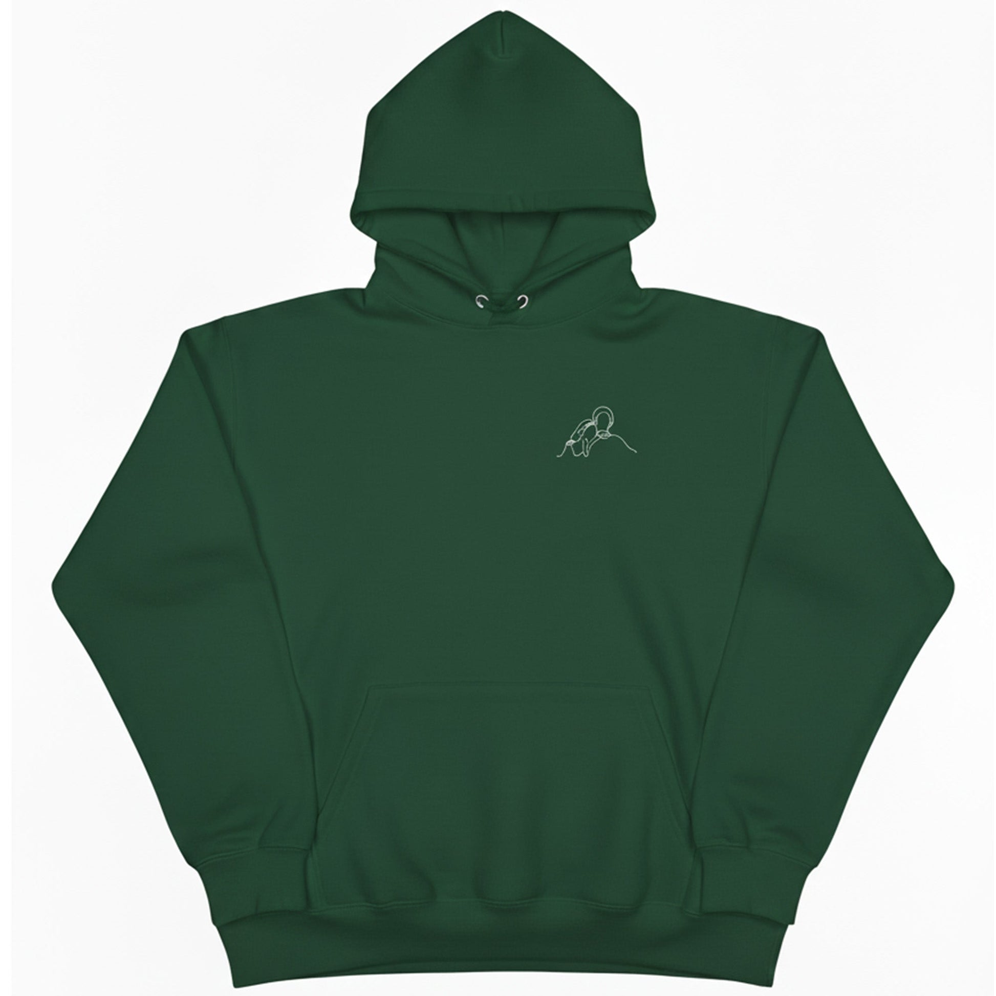 Custom Couple Outline Art Style Hoodie Embroidered - Honey Bun