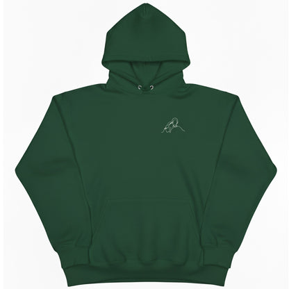Custom Couple Outline Art Style Hoodie Embroidered - Honey Bun