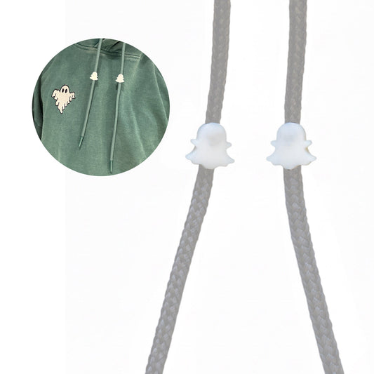 Ghost Hoodie String Charms – Cute Glow - in - the - Dark Ghost Lace Ends for Hoodies & Sweatshirts - Honey Bun