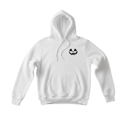 Pumpkin Smile Hoodie or Crewneck – Custom Cuff Personalized Halloween Sweatshirt - Honey Bun