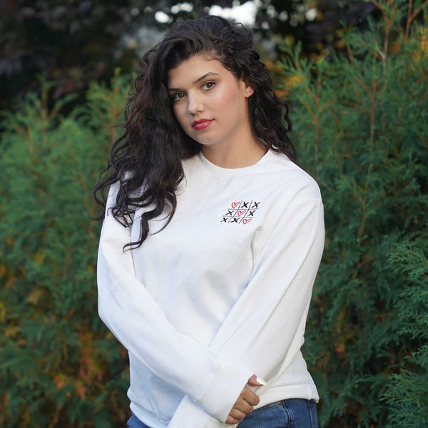 Tic - Tac - Toe Love Hoodie with Customizable Cuff - Honey Bun